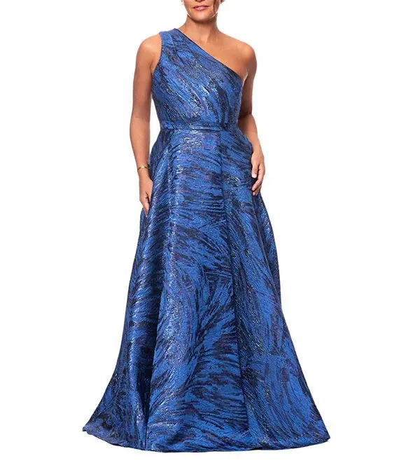 Xscape Evenings Brocade Sleeveless Dress 6742X sold by Terry costa product image thumbnail 3