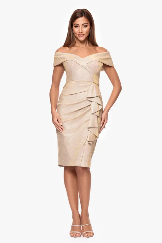 Xscape Evenings Dress "Lilly" Glitter Ruffle Dress 6762X sold by Terry costa