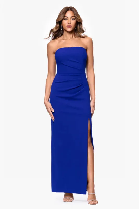 Xscape Evenings "Anne" Scuba Crepe Strapless Dress 6816X sold by Terry costa