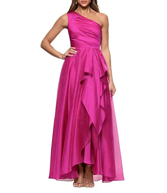 Xscape Evenings Side Ruffle Organza Dress 6887X sold by Terry costa
