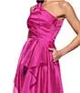 Xscape Evenings Side Ruffle Organza Dress 6887X sold by Terry costa product image thumbnail 4