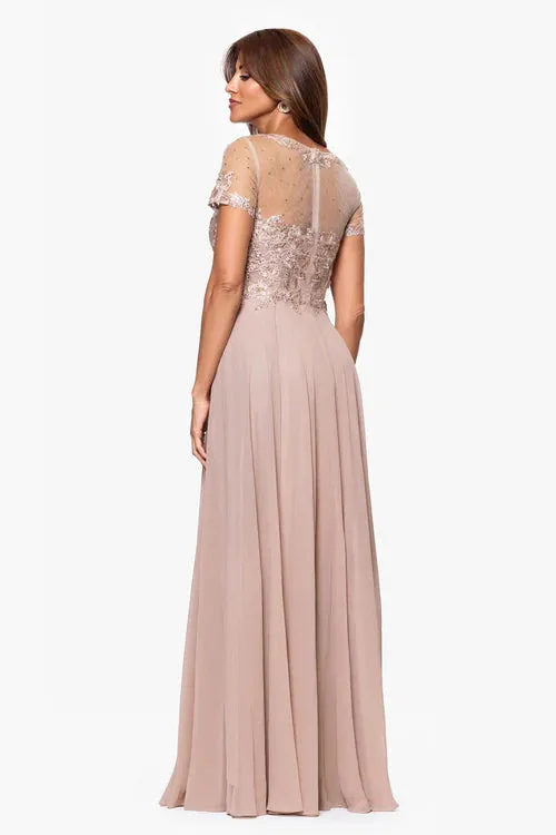 Xscape Evenings "Angelica" Chiffon Beaded Dress 6182X sold by Terry costa product image thumbnail 4
