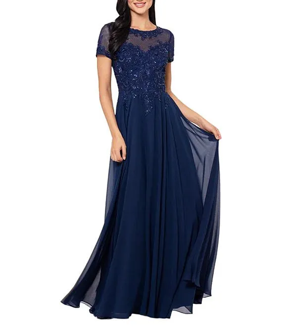 Xscape Evenings "Angelica" Chiffon Beaded Dress 6182X sold by Terry costa product image thumbnail 2