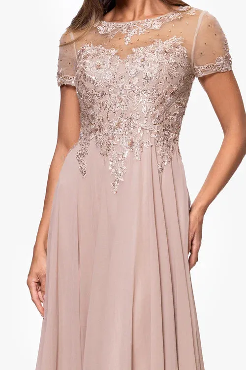 Xscape Evenings "Angelica" Chiffon Beaded Dress 6182X sold by Terry costa product image thumbnail 5