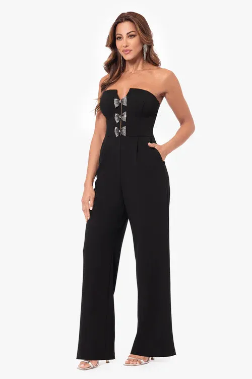 Betsy & Adam "Melinda" Embellished Bow Jumpsuit A26617 sold by Terry costa product image thumbnail 4