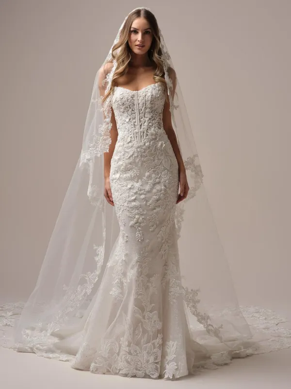 Sottero & Midgley "Halle" Lace Strapless Bridal Gown sold by Terry costa