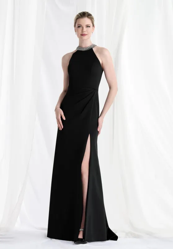 MGNY by Morilee High Neck Fit and Flare Evening Dress 73171 sold by Terry costa