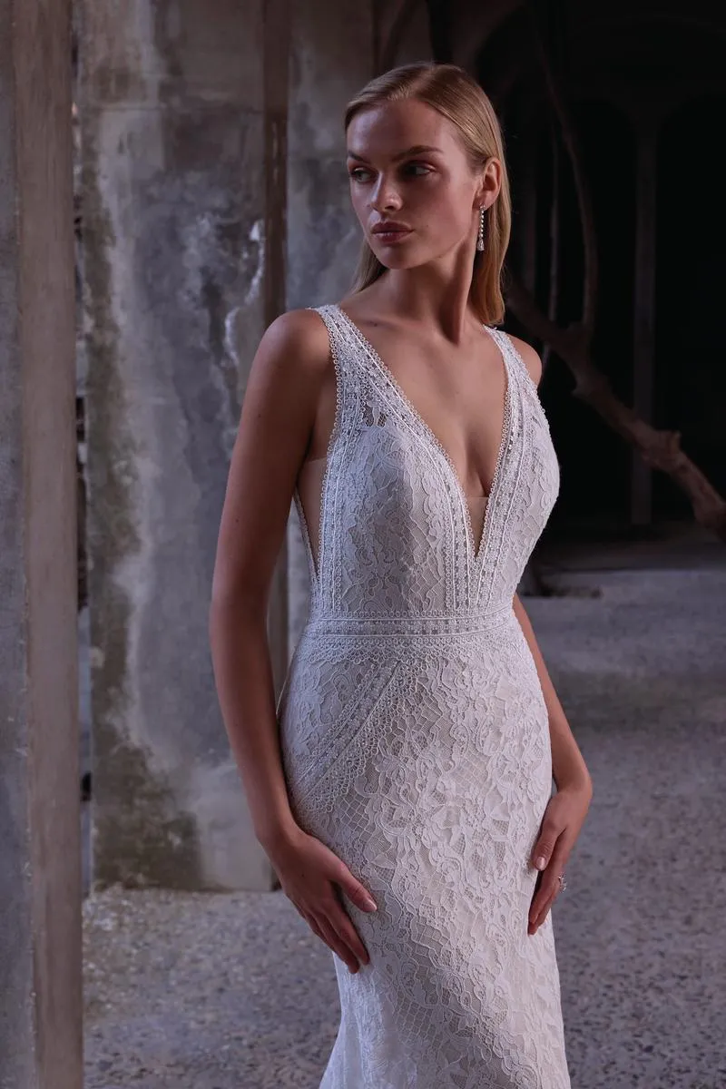 Morilee "Euphemia" V-Neck Bridal Gown Dress 2949 sold by Terry costa product image thumbnail 4