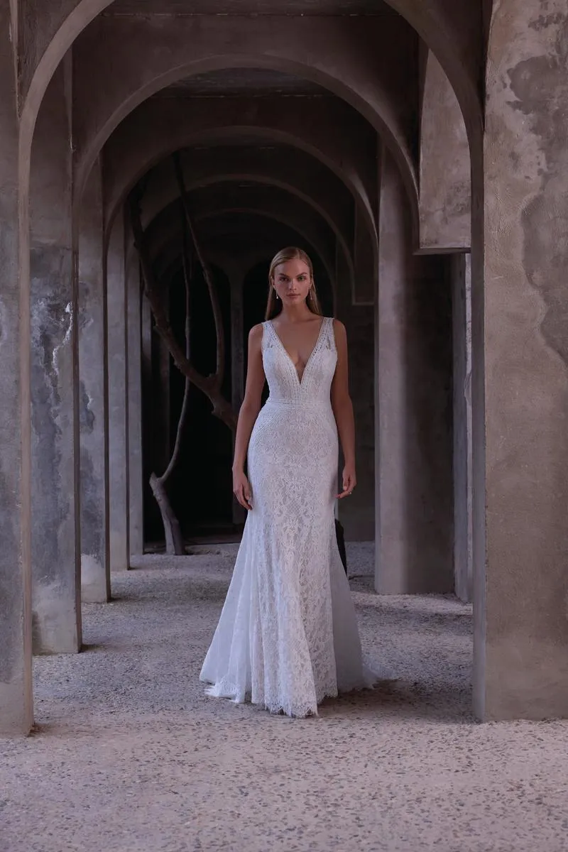 Morilee "Euphemia" V-Neck Bridal Gown Dress 2949 sold by Terry costa product image thumbnail 3