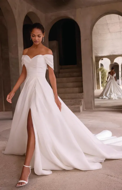 Morilee "Andromeda" Classic A-line Bridal Gown with Slit sold by Terry costa