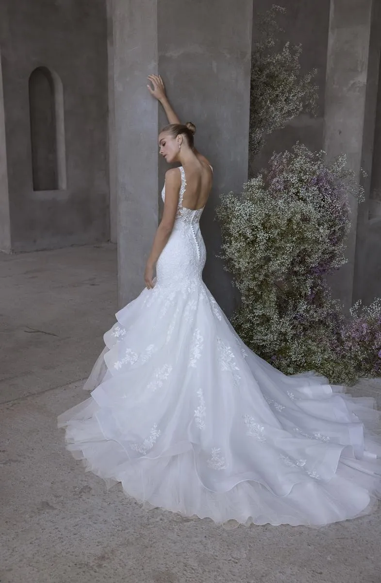 Morilee "Demetra" Fit and Flare Lace Bridal Gown sold by Terry costa product image thumbnail 2