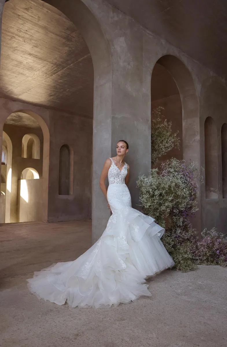Morilee "Demetra" Fit and Flare Lace Bridal Gown sold by Terry costa product image thumbnail 4