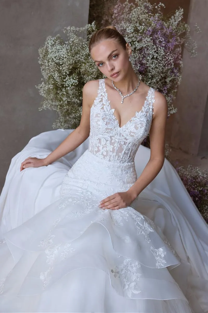 Morilee "Demetra" Fit and Flare Lace Bridal Gown sold by Terry costa product image thumbnail 5
