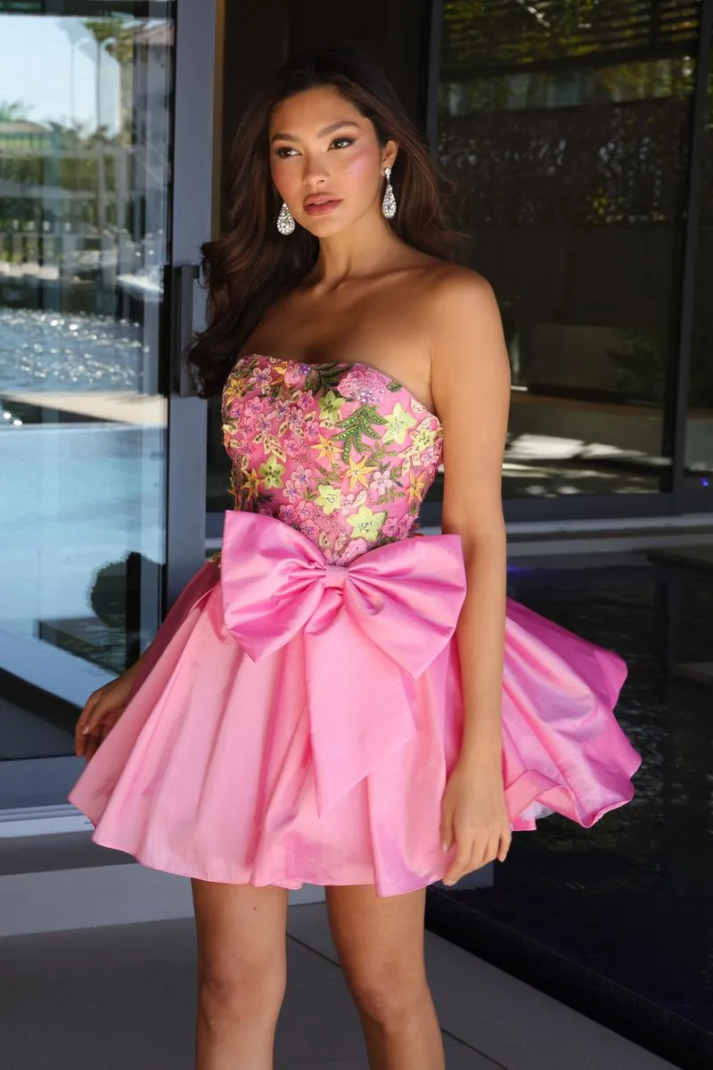 Ava Presley Strapless Floral HoCo Dress 26347 sold by Terry costa product image thumbnail 5