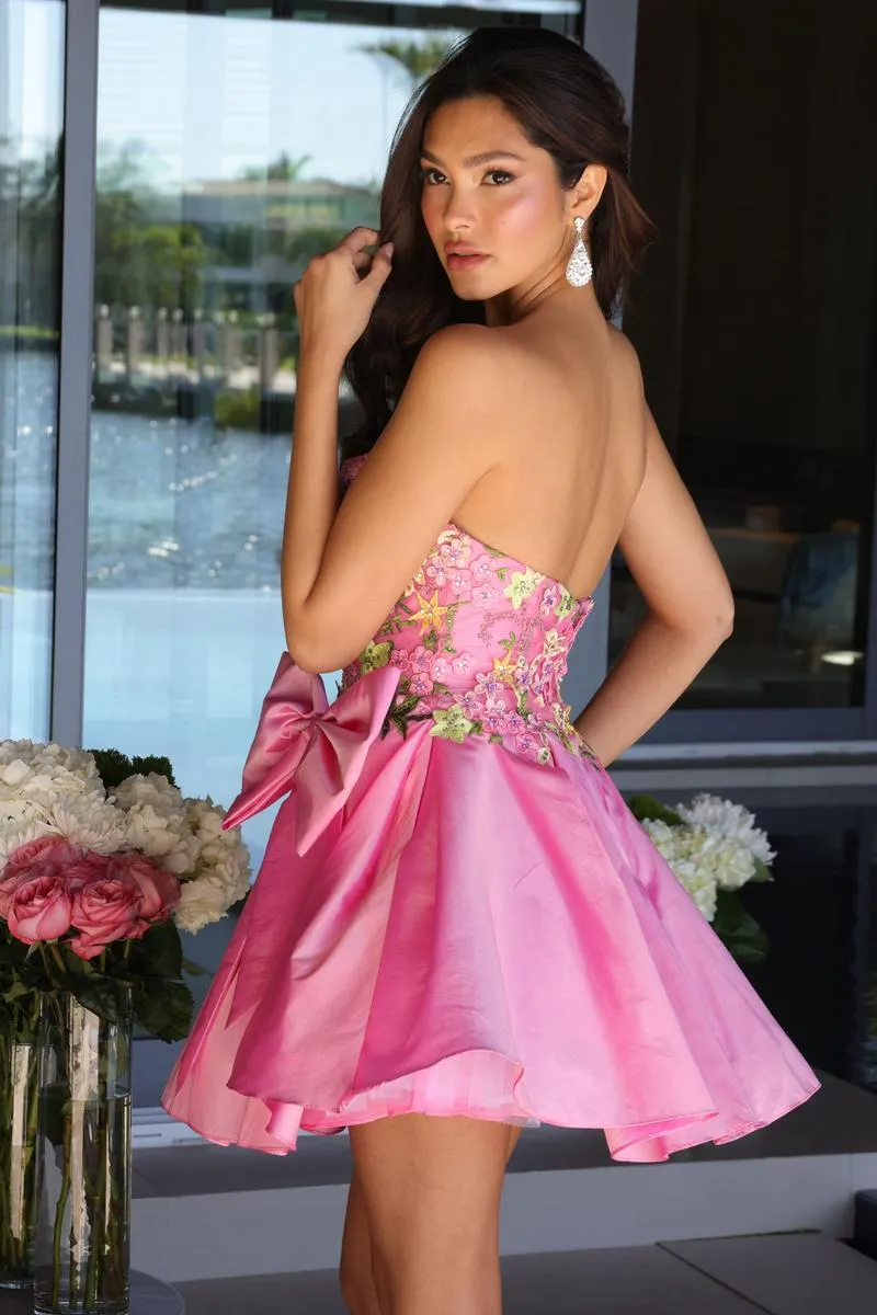 Ava Presley Strapless Floral HoCo Dress 26347 sold by Terry costa product image thumbnail 4