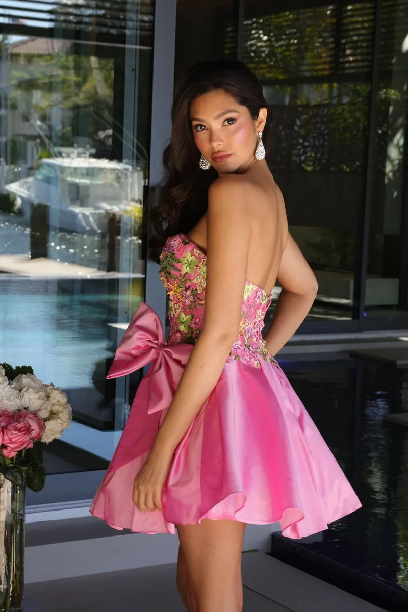 Ava Presley Strapless Floral HoCo Dress 26347 sold by Terry costa product image thumbnail 2