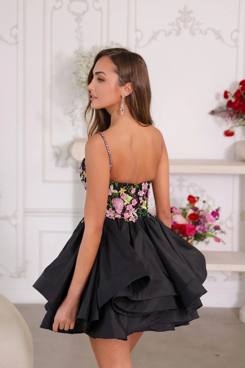 Ava Presley Halter Floral Applique HoCo Dress 26348 sold by Terry costa product image thumbnail 2