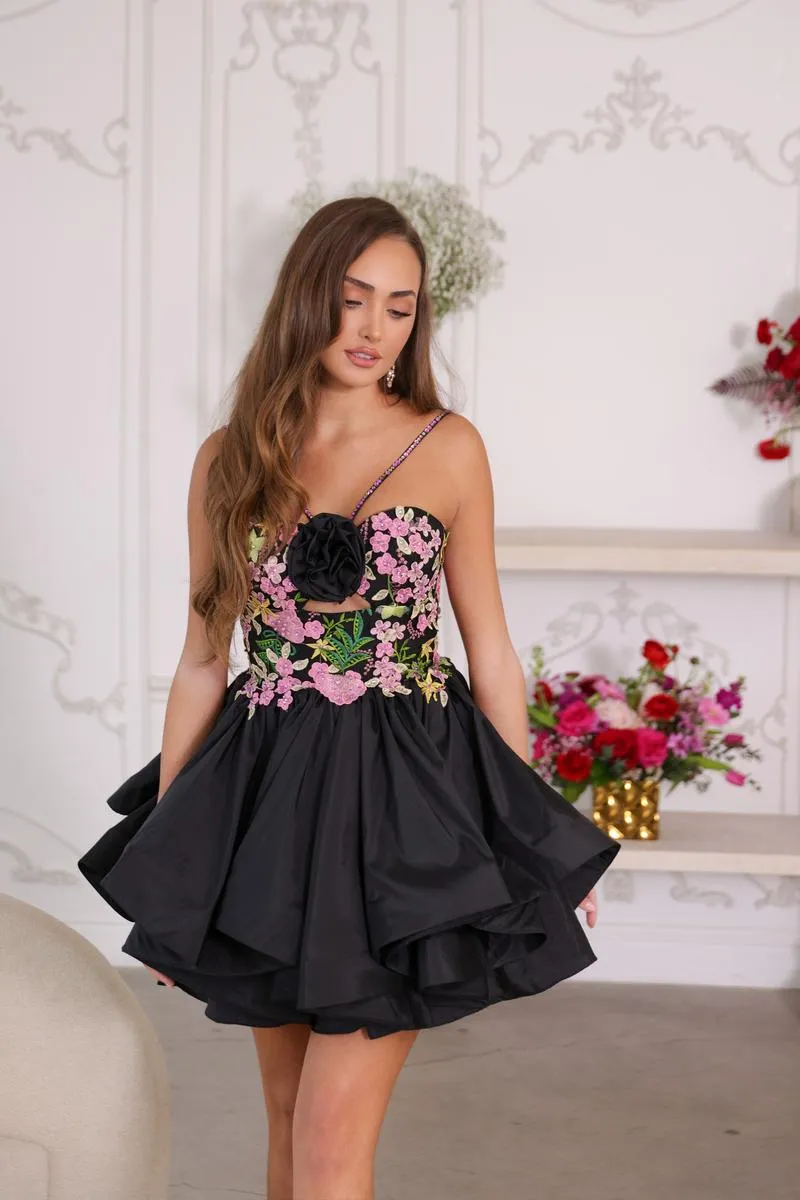 Ava Presley Halter Floral Applique HoCo Dress 26348 sold by Terry costa product image thumbnail 5