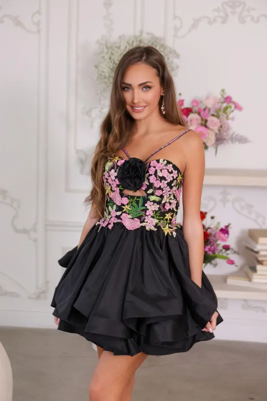 Ava Presley Halter Floral Applique HoCo Dress 26348 sold by Terry costa