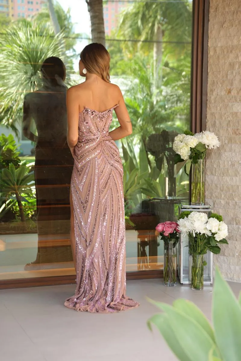 Ava Presley Fitted Cat-Eye Prom Dress 47123 sold by Terry costa product image thumbnail 4