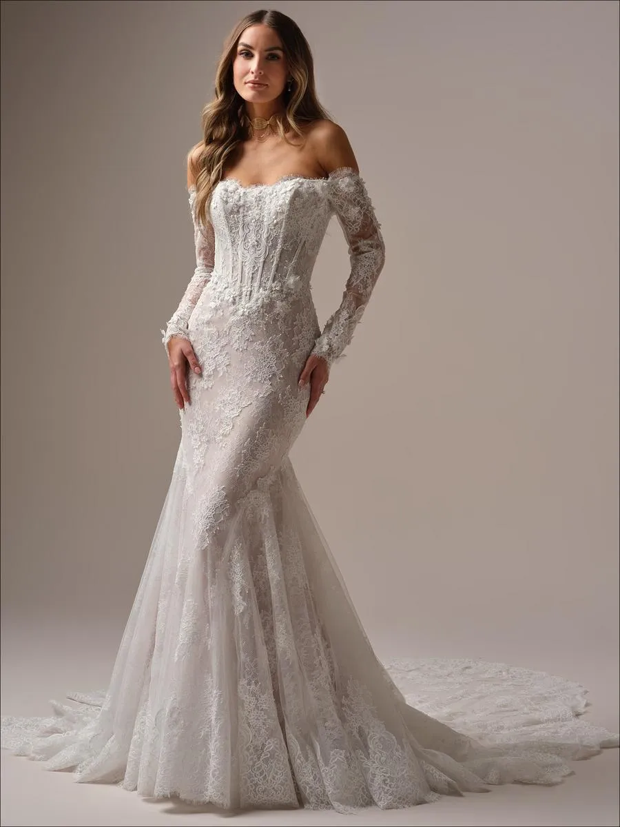Maggie Sottero "Takera" Fit and Flare Lace Bridal Gown sold by Terry costa product image thumbnail 3