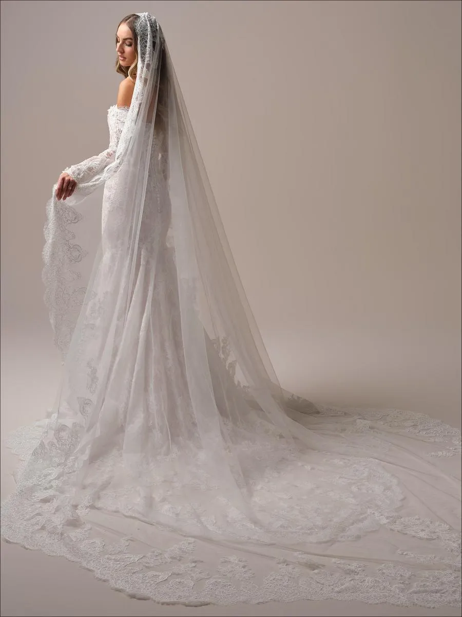 Maggie Sottero "Takera" Fit and Flare Lace Bridal Gown sold by Terry costa product image thumbnail 2