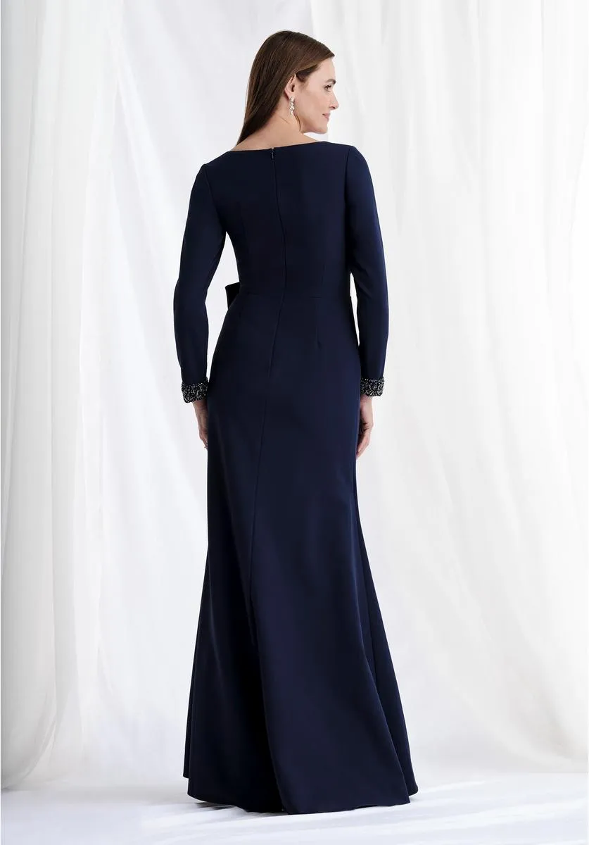 MGNY Long Sleeve Side Ruched Evening Dress 73172 sold by Terry costa product image thumbnail 2