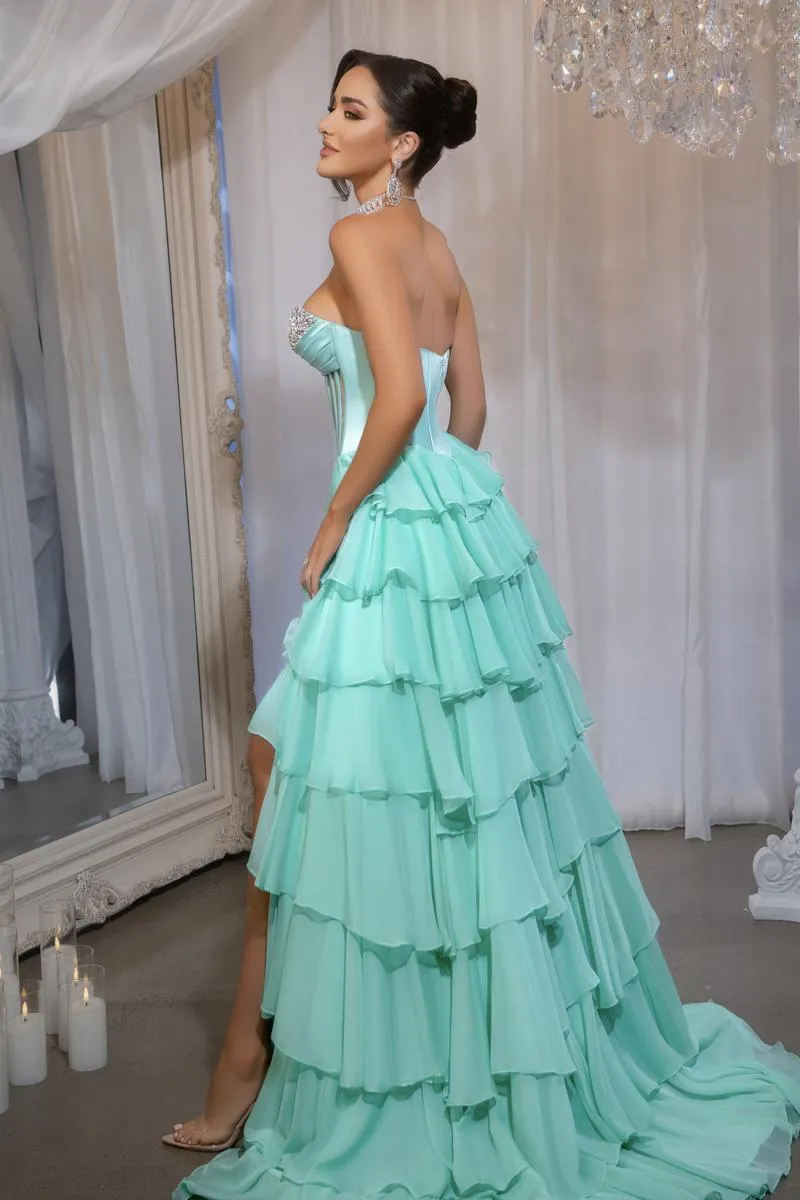 Portia & Scarlett A-Line Ruffle Prom Dress PS25961 sold by Terry costa product image thumbnail 4