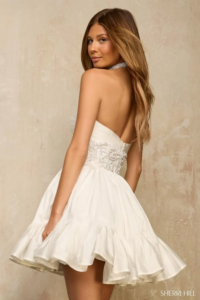 Sherri Hill Strapless A-line Homecoming Dress with Choker 57382 sold by Terry costa product image thumbnail 2