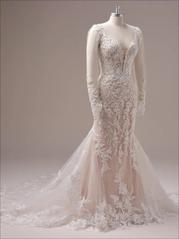 Maggie Sottero "Bianca" Feminine Fitted Beaded Bridal Gown sold by Terry costa
