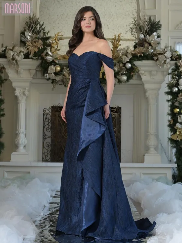 Marsoni Organza Fit and Flare Evening Dress MV1365 made by Terry costa