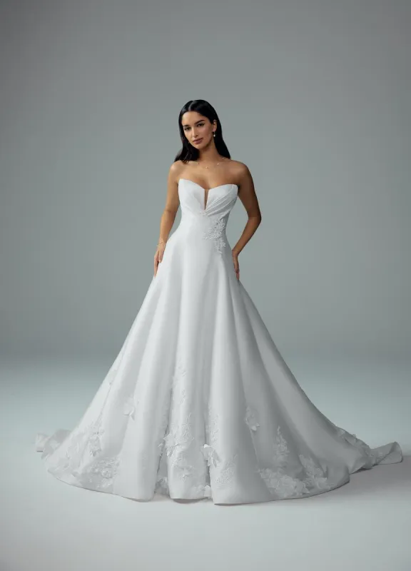 Sophia Tolli Strapless Mikado Wedding Dress Y3200 sold by Terry costa
