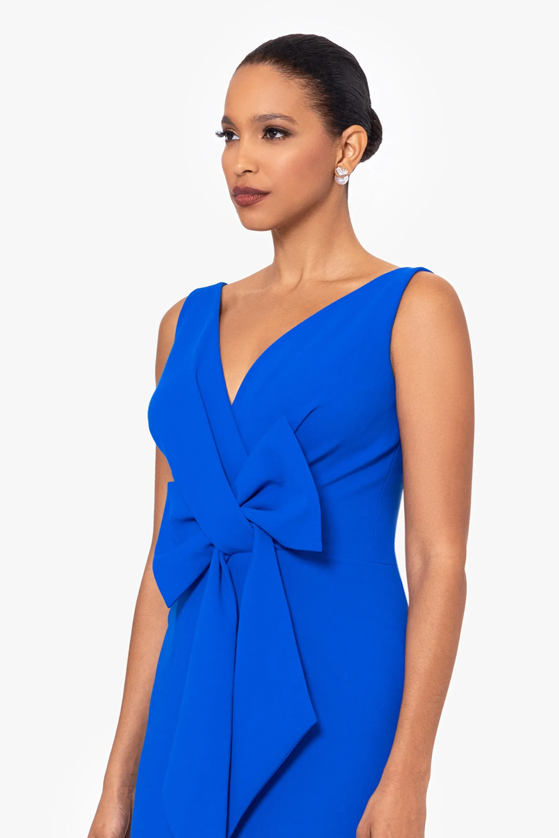 Betsy and Adam "Sam" Scuba Bow Maxi Dress A26475 sold by Terry costa product image thumbnail 4