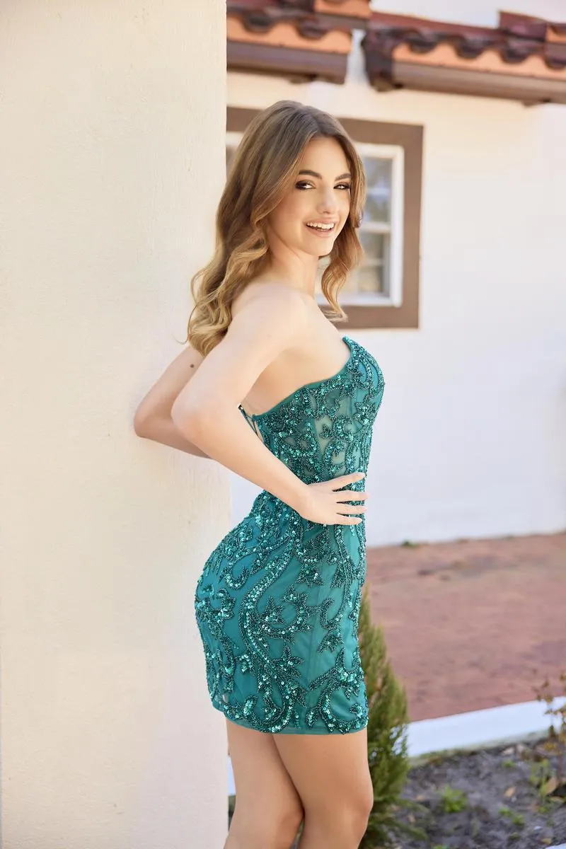 Primavera Couture Tight Beaded HoCo Dress 4430 sold by Terry costa product image thumbnail 4