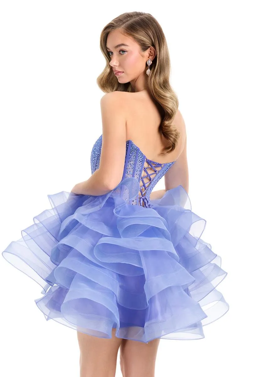 ASHLEYlauren Strapless Voluminous Ruffle Skirt Dress 4883 sold by Terry costa product image thumbnail 2