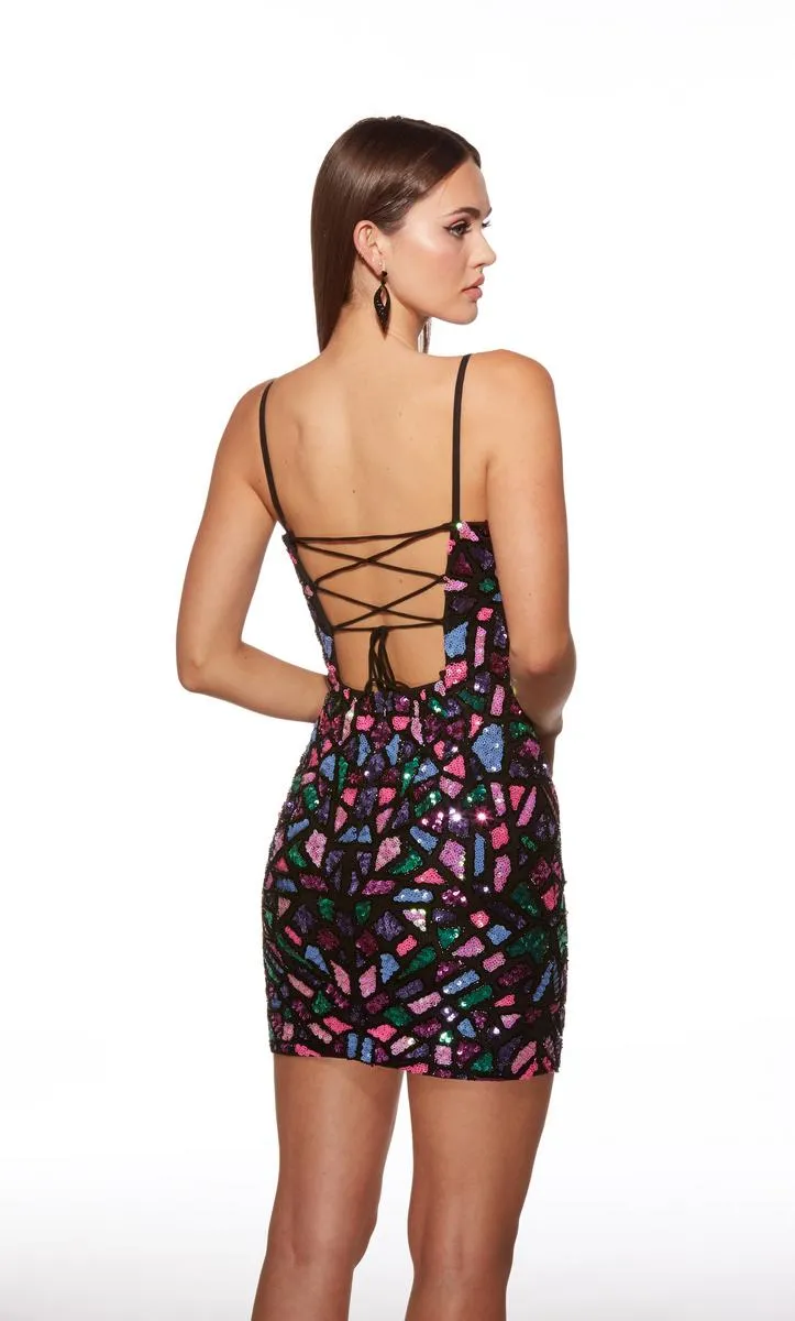 Alyce Paris Colorful Mini HoCo Dress 40098 sold by Terry costa product image thumbnail 2