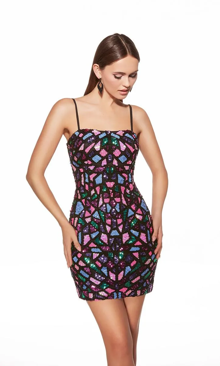 Alyce Paris Colorful Mini HoCo Dress 40098 sold by Terry costa product image thumbnail 3