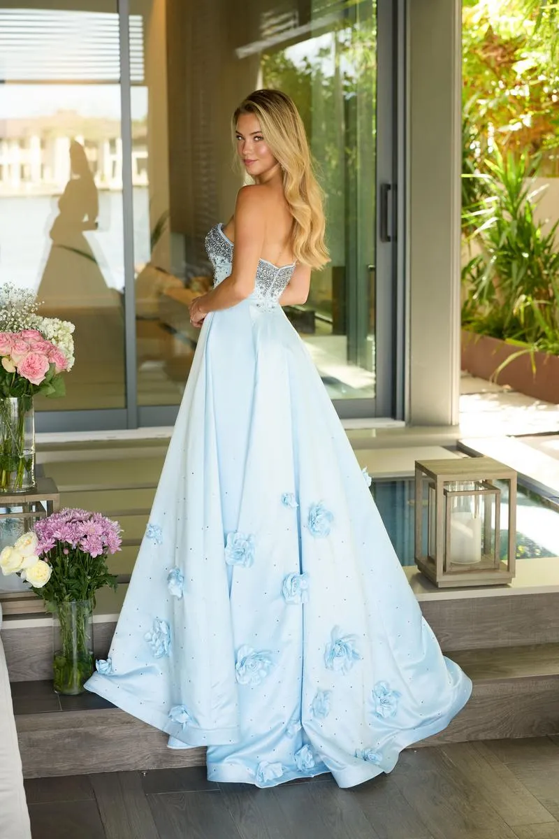 Ava Presley 3D Floral Applique Ballgown Prom Dress 26532 sold by Terry costa product image thumbnail 2