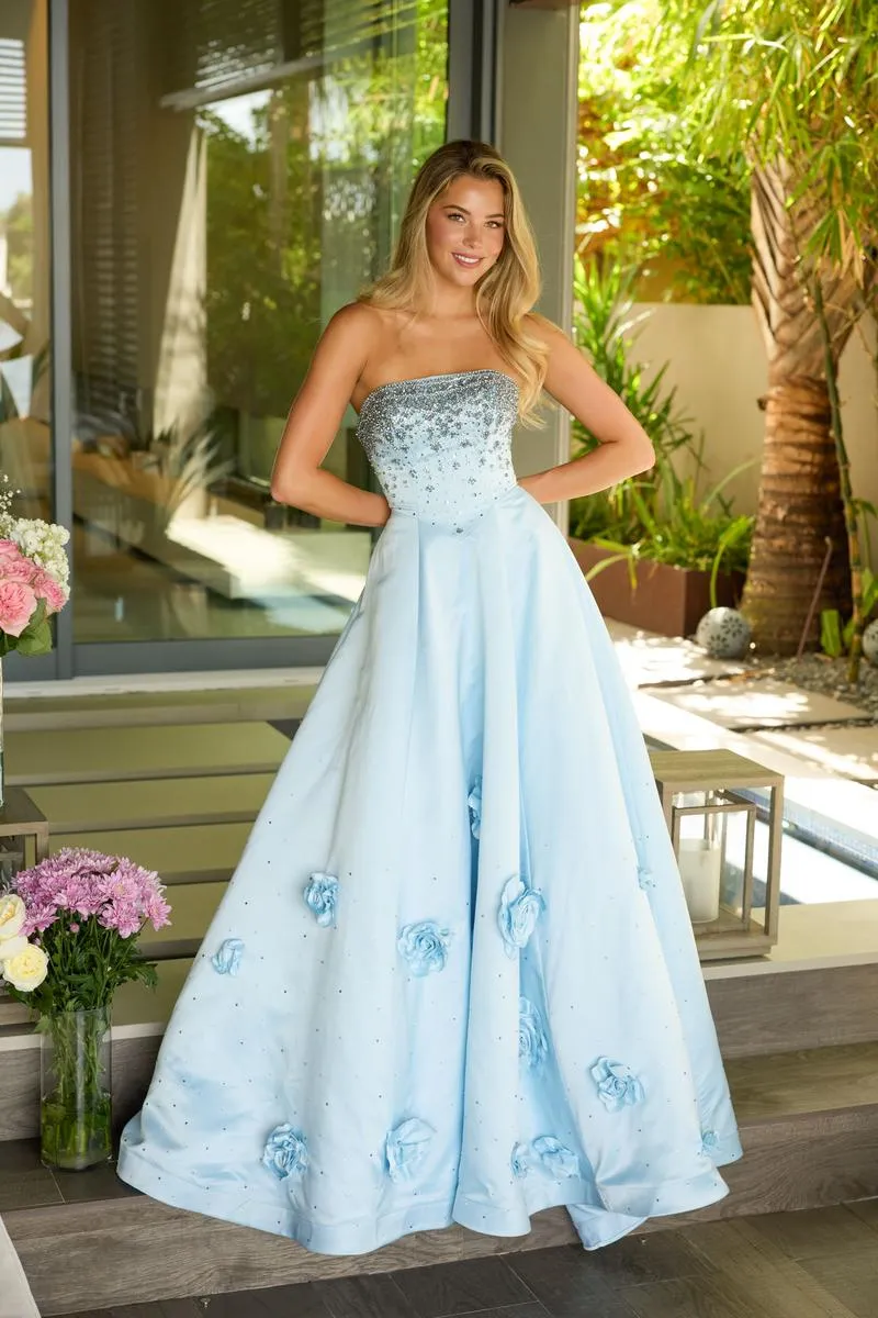 Ava Presley 3D Floral Applique Ballgown Prom Dress 26532 sold by Terry costa