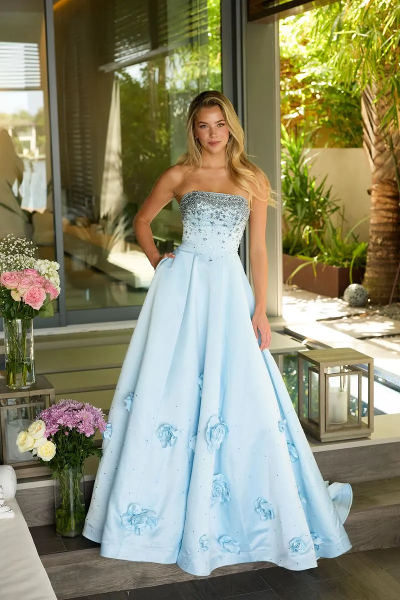 Ava Presley 3D Floral Applique Ballgown Prom Dress 26532 sold by Terry costa product image thumbnail 3