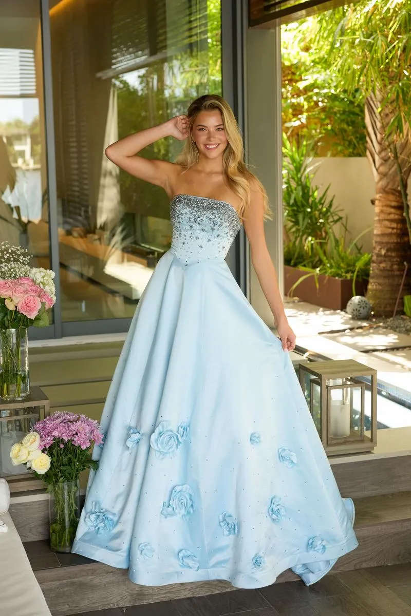 Ava Presley 3D Floral Applique Ballgown Prom Dress 26532 sold by Terry costa product image thumbnail 4