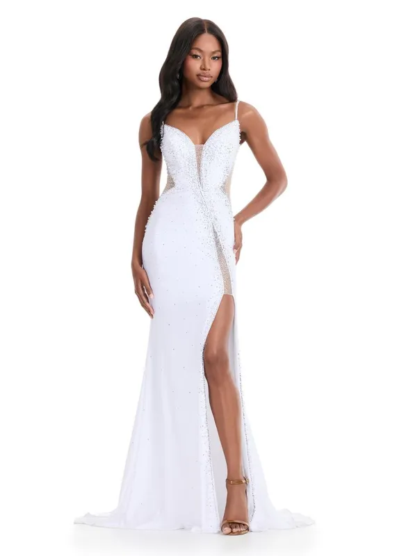 ASHLEYlauren Embellished Prom Dress 12071 sold by Terry costa