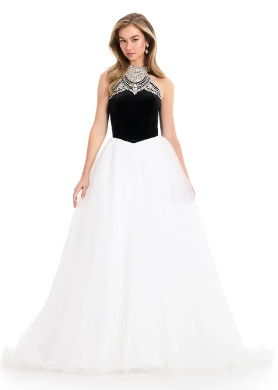 ASHLEYlauren High Neck Long Prom Dress 12050 sold by Terry costa