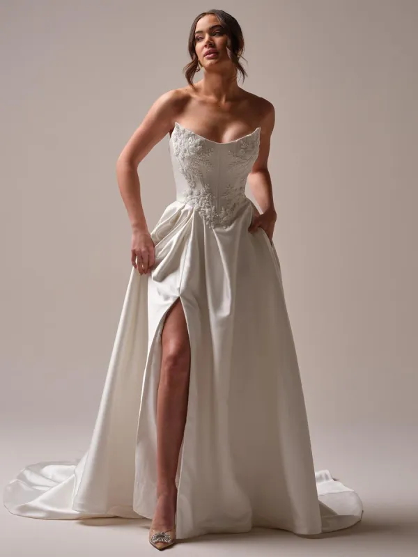 Sottero & Midgley "Amadora" European Cat-Eye Bridal Gown sold by Terry costa