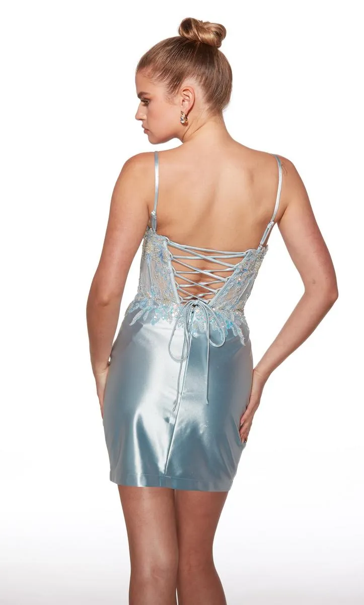 Alyce Paris Elongated Corset Bodice HoCo Dress 40041 sold by Terry costa product image thumbnail 2