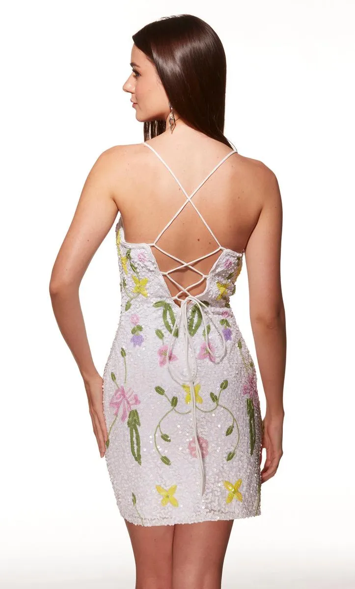 Alyce Paris Floral Sequin Dress 40061 sold by Terry costa product image thumbnail 4