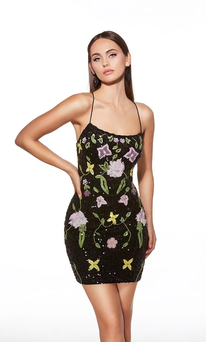 Alyce Paris Floral Sequin Dress 40061 sold by Terry costa product image thumbnail 5