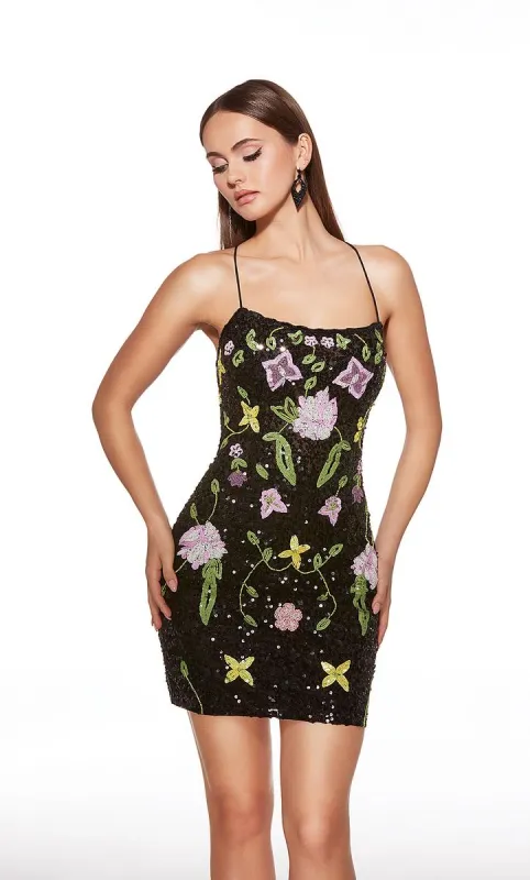 Alyce Paris Floral Sequin Dress 40061 sold by Terry costa