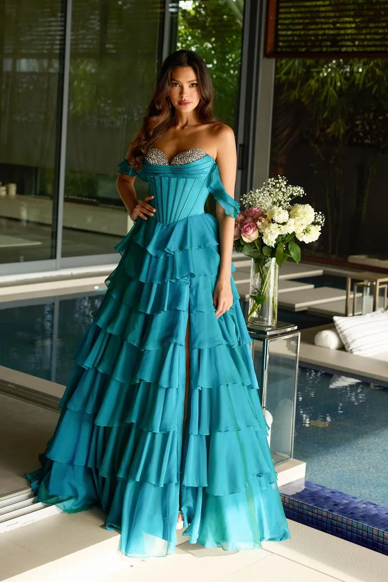 Ava Presley Rhinestone Peekaboo Ball gown Prom Dress 42213 sold by Terry costa