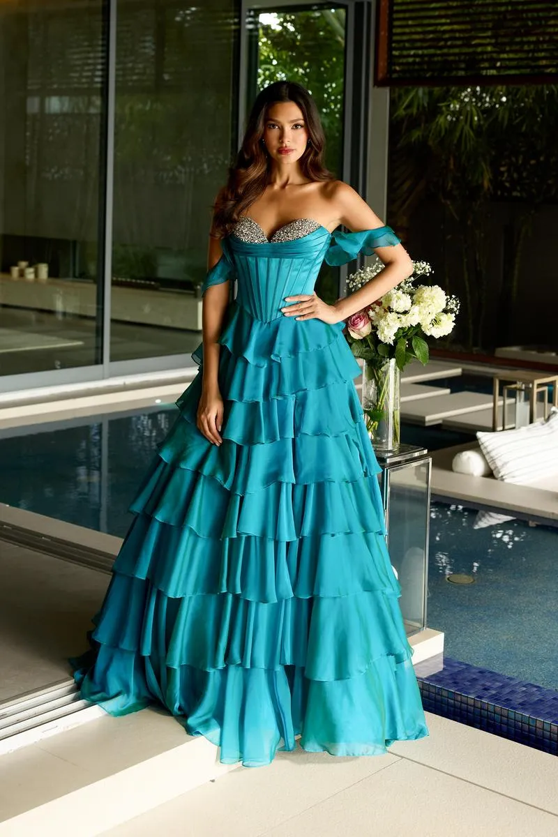 Ava Presley Rhinestone Peekaboo Ball gown Prom Dress 42213 sold by Terry costa product image thumbnail 5